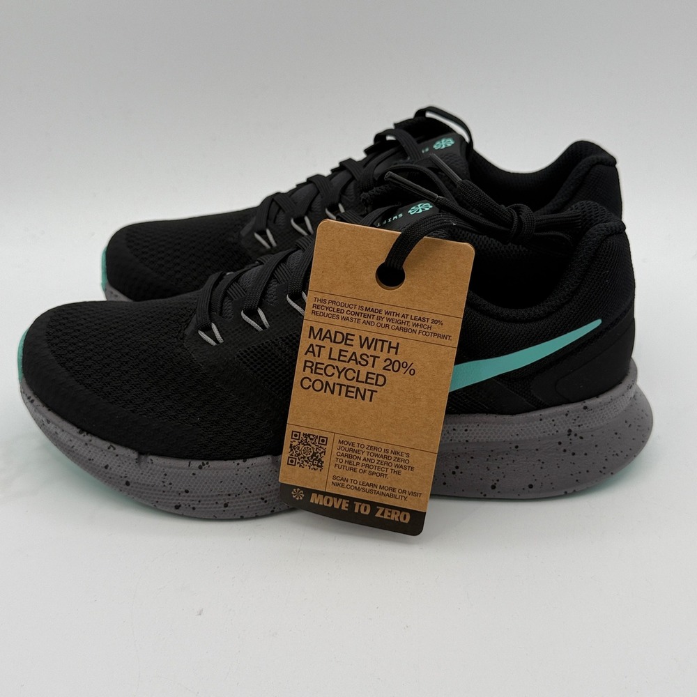 Nike Run Swift 3 SE Shoes Womens Size 5.5 Black Green Frost Running HQ4217 010 - Picture 4 of 8